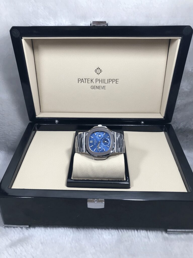 Patek Nautilus 5740 Blue Dial 40mm GR Swiss เรือนเงิน หน้าน้ำเงิน 09