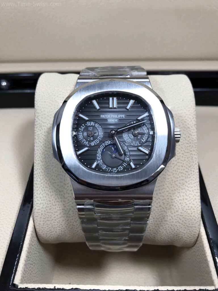 Patek Nautilus 5740 Grey Dial 40mm GR Swiss เรือนเงิน หน้าเทา 01