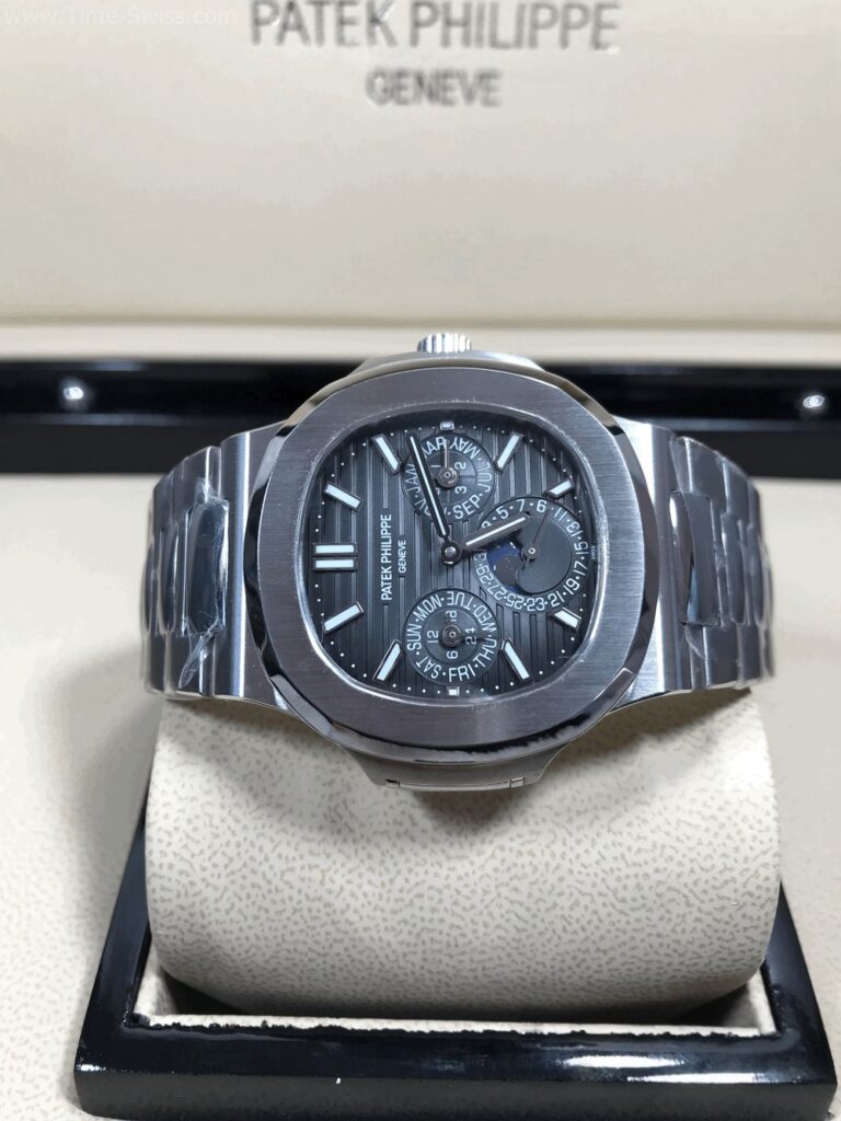 Patek Nautilus 5740 Grey Dial 40mm GR Swiss เรือนเงิน หน้าเทา 07