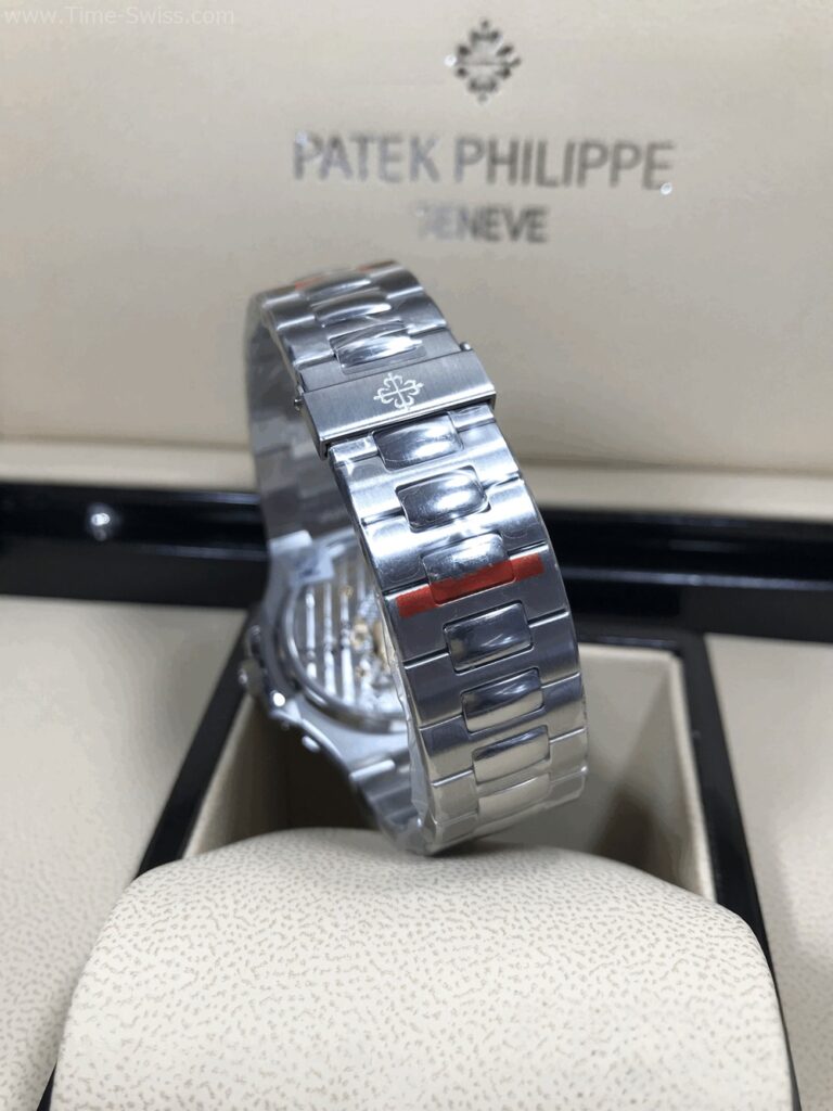 Patek Nautilus 5740 Grey Dial Diamond 40mm GR Swiss เรือนเงิน ขอบเพชร หน้าเทา 04