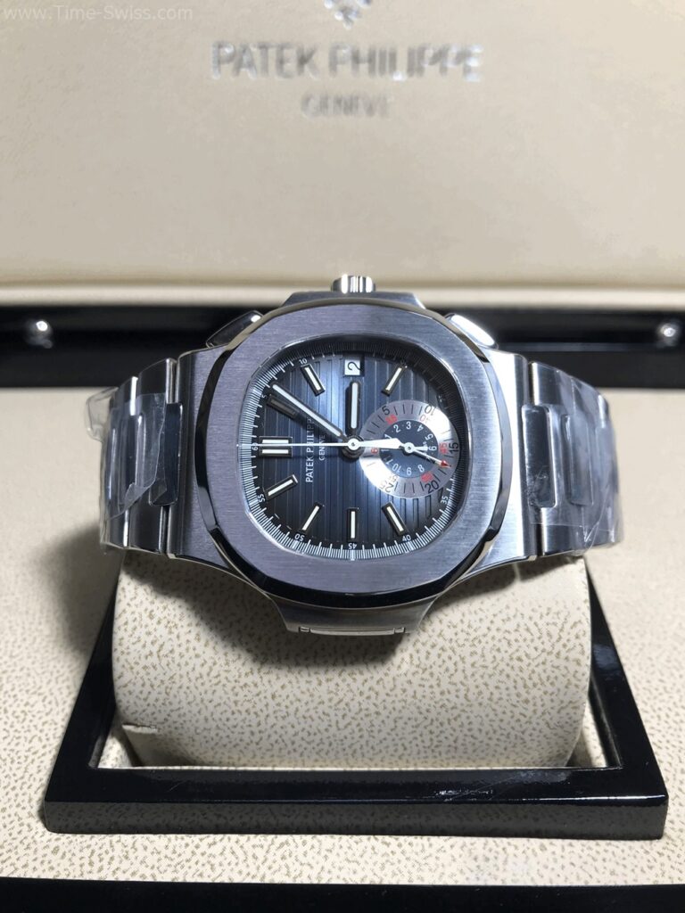 Patek Nautilus Blue Dial 40mm PPF Swiss ยักษ์ตาเดียว เรือนเงิน หน้าน้ำเงิน สายเลส 07