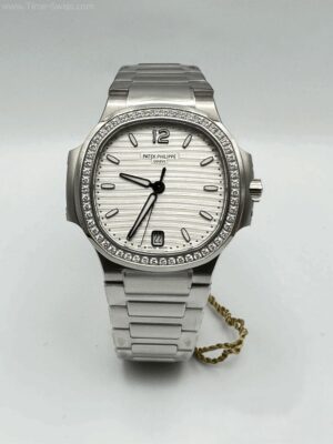 Patek Nautilus 7118 Diamond White Dial 35mm Ladies PPF Swiss