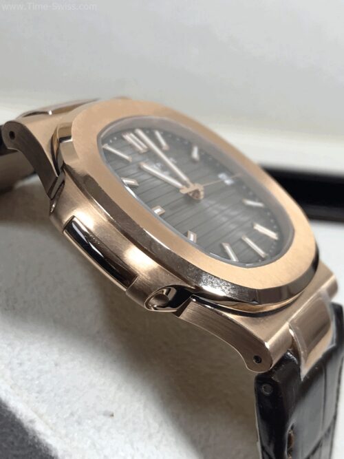 Patek Nautilus 5711R Rose Gold 40mm Leather Strap PPF V4 Swiss