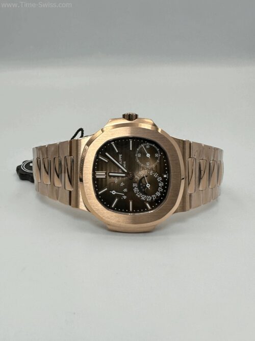 Patek Nautilus 5712R Moon Phase Rose Gold Brown Dial 40mm ZF Swiss