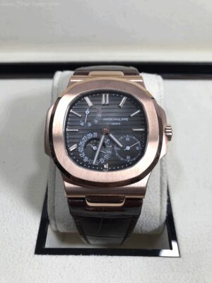 Patek Nautilus 5712R Moon Phase Rose Gold 40mm Leather Strap ZF Swiss Patek Nautilus 5712R Moon Phase Rose Gold 40mm Leather Strap ZF Swiss