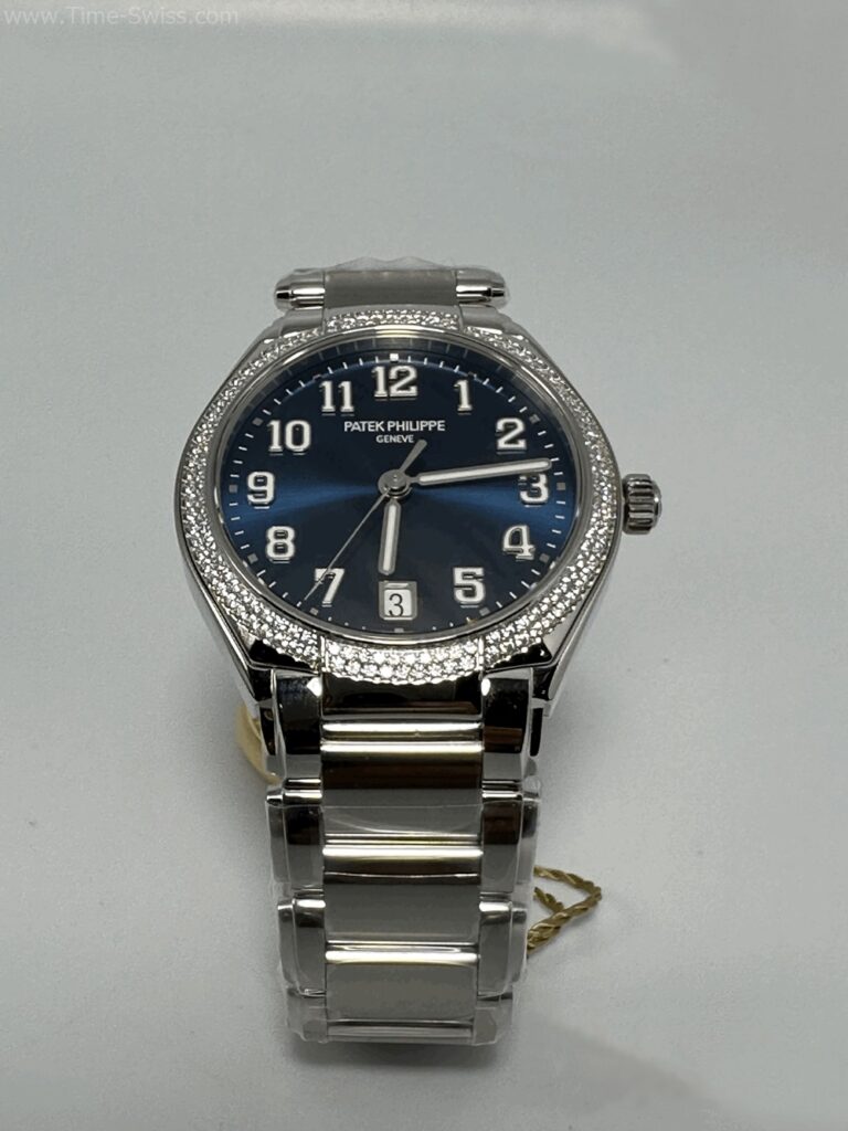 Patek Twenty-4 7300 Blue Dial Diamond 36mm PPF V2 Swiss เรือนเงิน ขอบเพชร หน้าน้ำเงิน 01