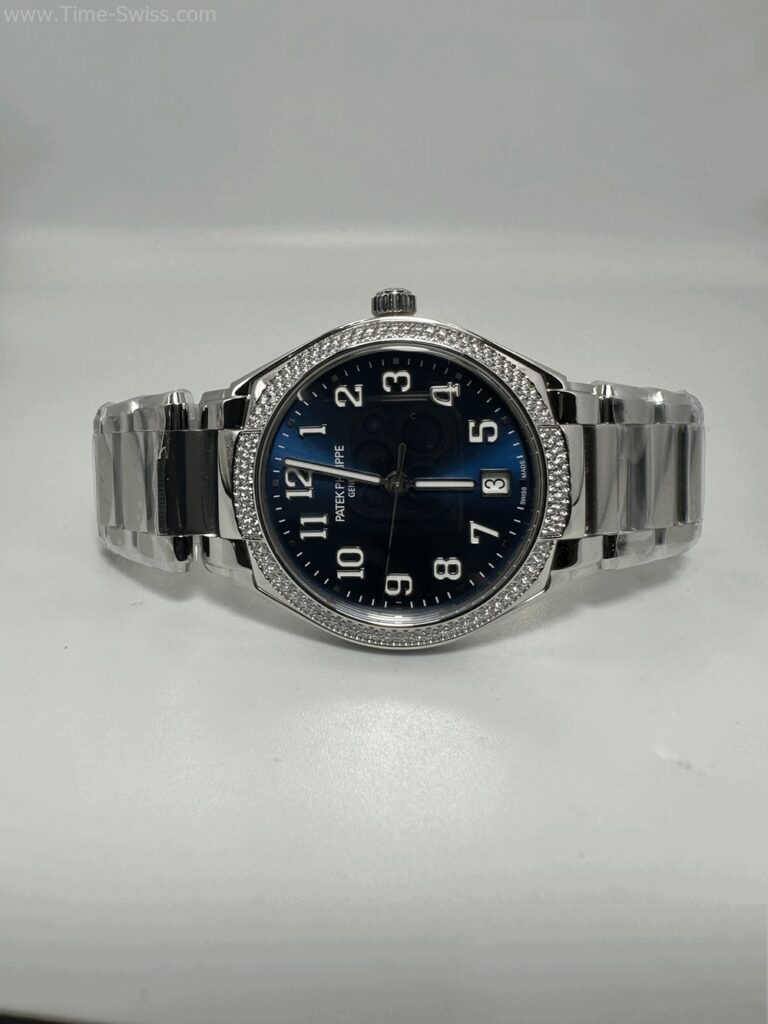 Patek Twenty-4 7300 Blue Dial Diamond 36mm PPF V2 Swiss เรือนเงิน ขอบเพชร หน้าน้ำเงิน 02