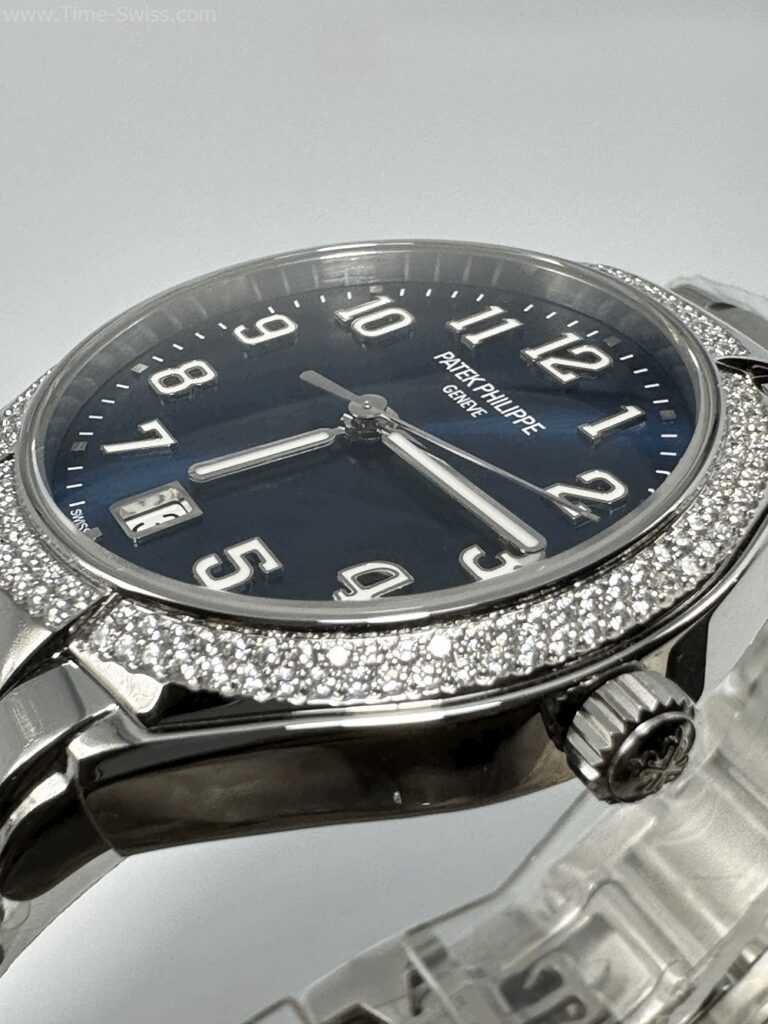 Patek Twenty-4 7300 Blue Dial Diamond 36mm PPF V2 Swiss เรือนเงิน ขอบเพชร หน้าน้ำเงิน 04