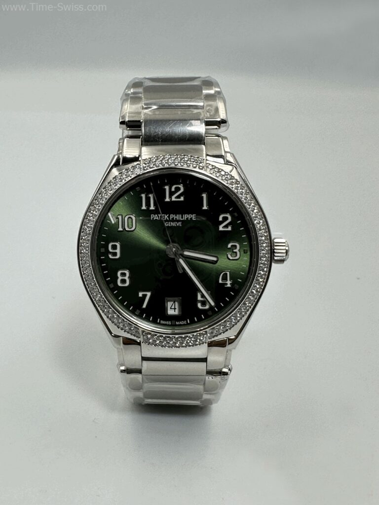 Patek Twenty-4 7300 Green Dial Diamond 36mm PPF V2 Swiss เรือนเงิน ขอบเพชร หน้าเขียว 01