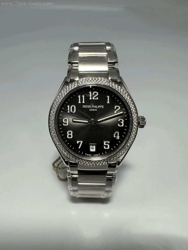 Patek Twenty-4 7300 Grey Dial 36mm PPF V2 Swiss เรือนเงิน ขอบเพชร หน้าเทา 01