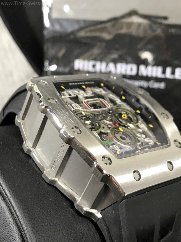 Richard Mille RM011-03 ST Black Rubber KV V4 Swiss เรือนเงิน สายยางดำ 03