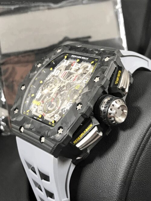 Richard Mille RM011-03 Carbon White Rubber 40mm KV V4 Swiss