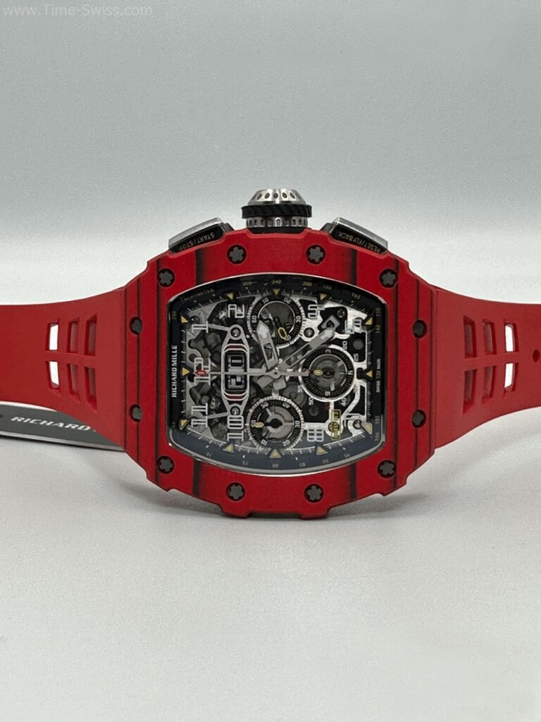 Richard Mille RM011-03 Red Carbon Red Rubber KV Swiss เรือนคาร์บอนแดง สายยางแดง 01