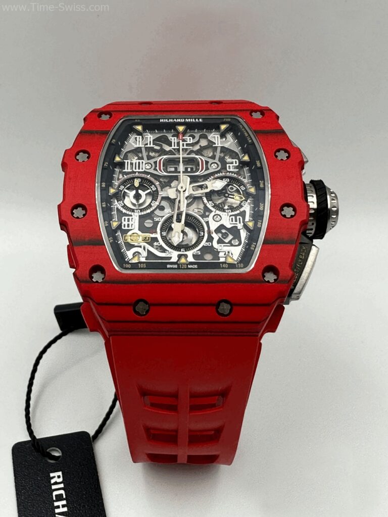 Richard Mille RM011-03 Red Carbon Red Rubber KV Swiss เรือนคาร์บอนแดง สายยางแดง 02