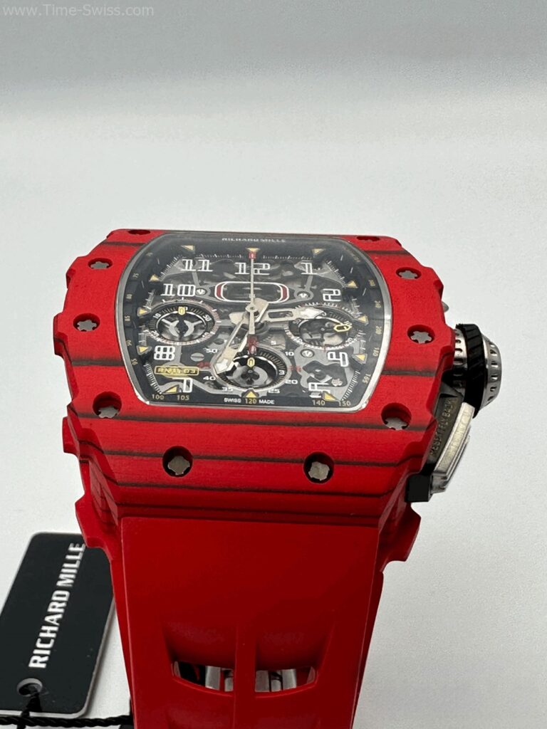 Richard Mille RM011-03 Red Carbon Red Rubber KV Swiss เรือนคาร์บอนแดง สายยางแดง 04