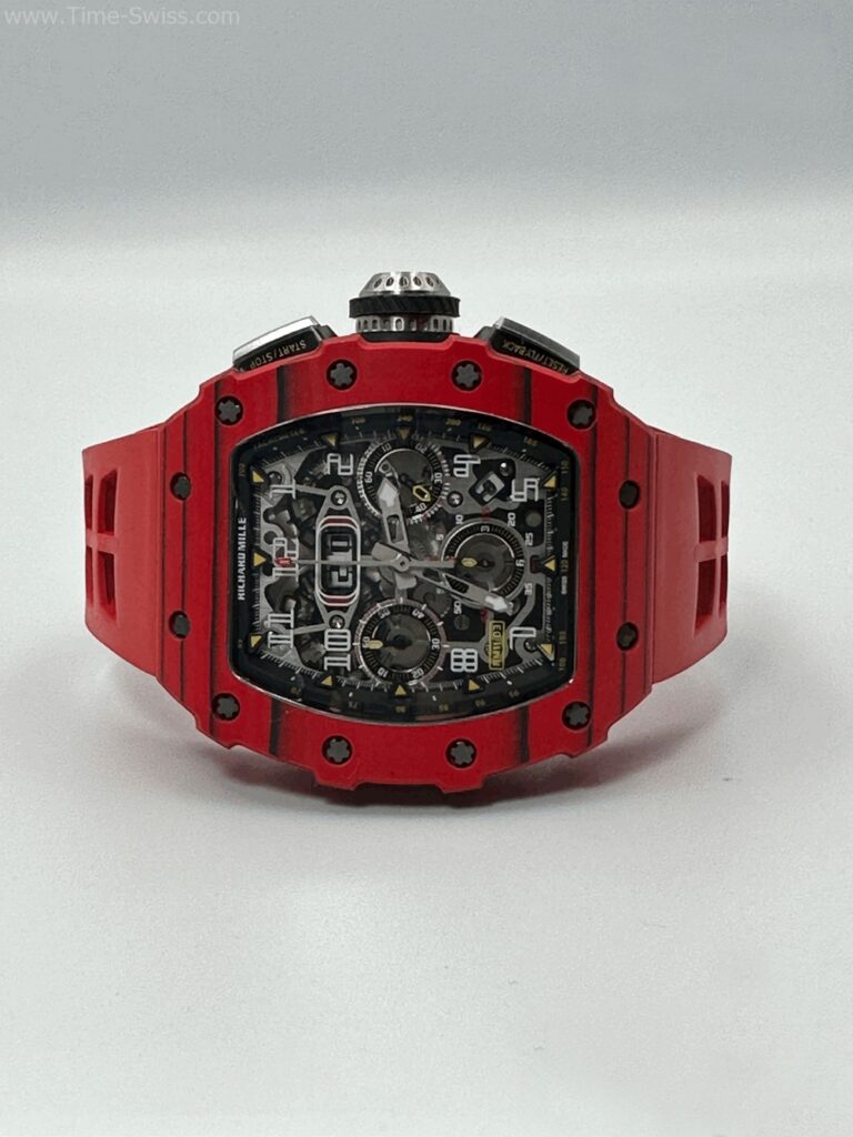 Richard Mille RM011-03 Red Carbon Red Rubber KV Swiss เรือนคาร์บอนแดง สายยางแดง 08