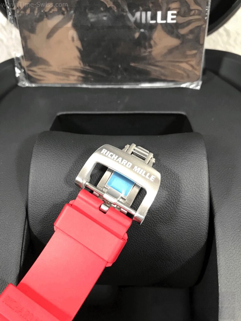 Richard Mille RM011-03 ST Red Rubber KV V4 Swiss เรือนเงิน สายยางแดง 06