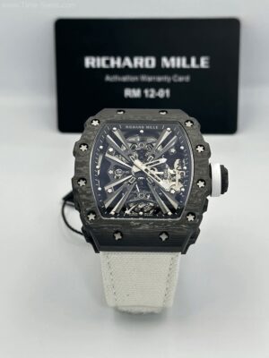 Richard Mille RM12-01 Carbon White Cloth Strap 40mm RM Swiss