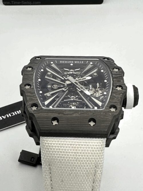 Richard Mille RM12-01 Carbon White Cloth Strap 40mm RM Swiss