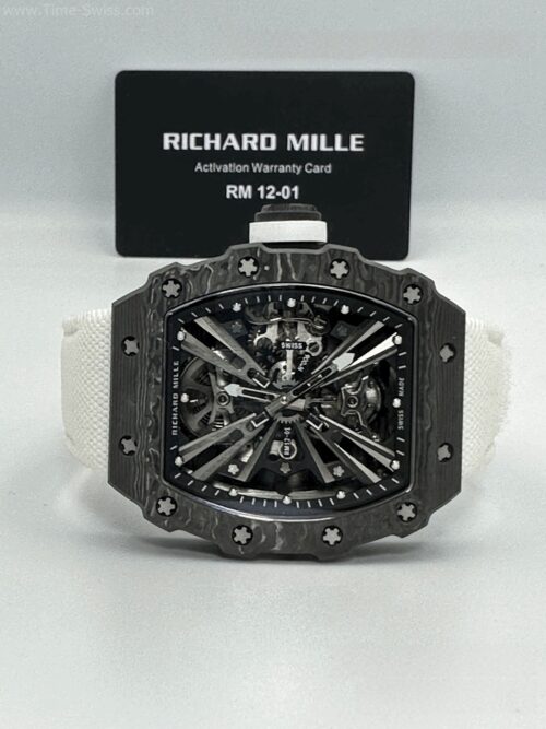 Richard Mille RM12-01 Carbon White Cloth Strap 40mm RM Swiss