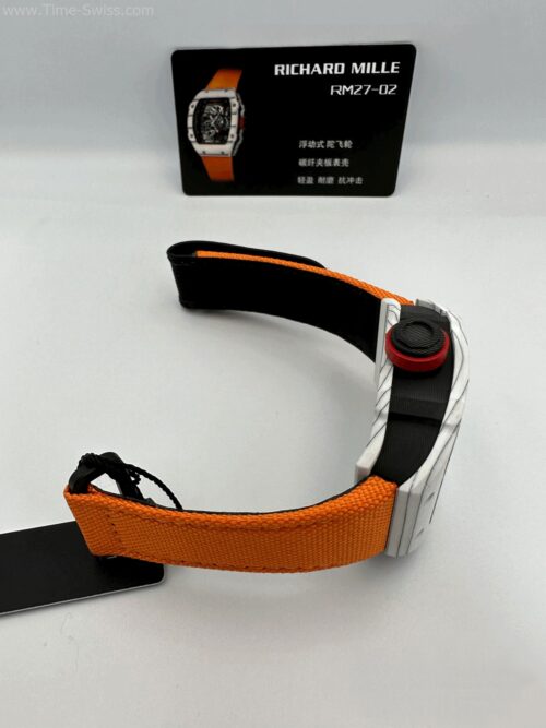 Richard Mille RM27-02 White Carbon Orange Cloth Strap 40mm RM Swiss