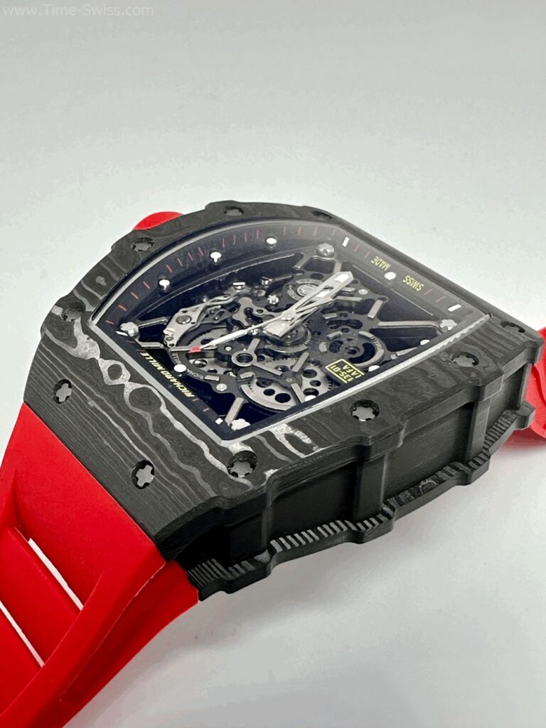 Richard Mille RM035-01 Carbon Red Rubber BBR Swiss เรือนคาร์บอนดำ สายยางแดง 03