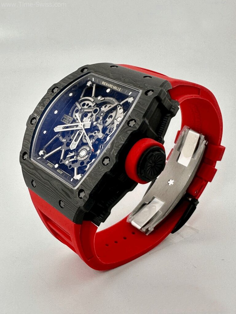 Richard Mille RM035-01 Carbon Red Rubber BBR Swiss เรือนคาร์บอนดำ สายยางแดง 04