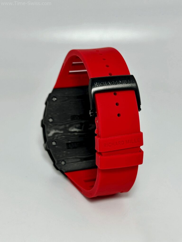 Richard Mille RM035-01 Carbon Red Rubber BBR Swiss เรือนคาร์บอนดำ สายยางแดง 05