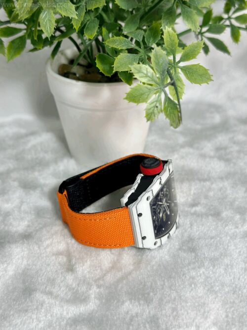 Richard Mille RM035-01 White Carbon Orange Cloth Strap 42mm BBR Swiss