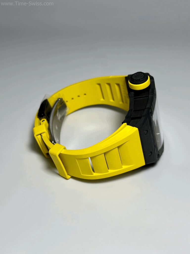 Richard Mille RM035-02 Carbon Yellow Rubber BBR Swiss เรือนคาร์บอนดำ สายยางเหลือง 04