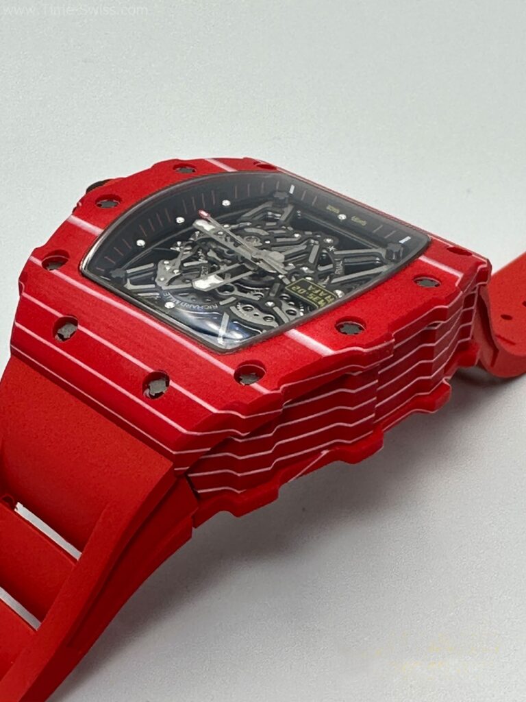 Richard Mille RM035-02 Rafael Red Carbon Red Rubber KV Swiss เรือนแดง สายยางแดง 03