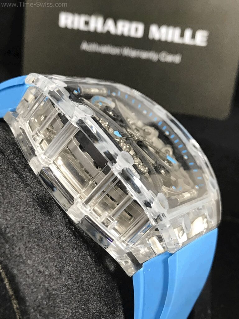 Richard Mille RM53-02 Tourbillion Blue Rubber RM Swiss เรือนใส สายยางฟ้า 04