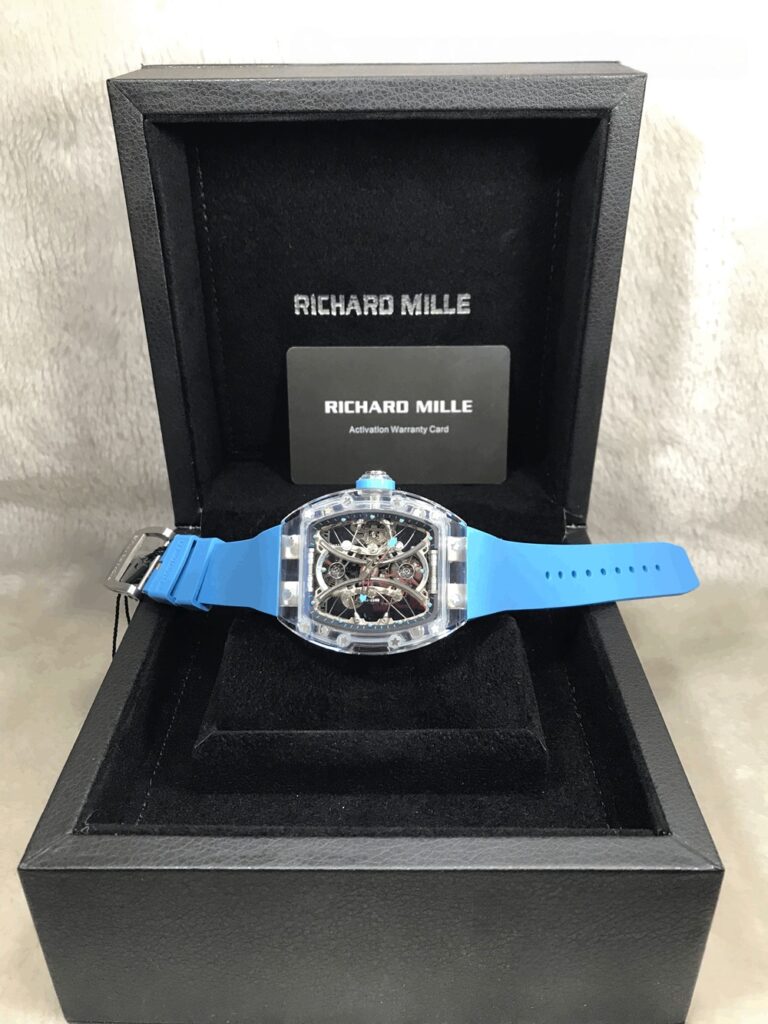 Richard Mille RM53-02 Tourbillion Blue Rubber RM Swiss เรือนใส สายยางฟ้า 06