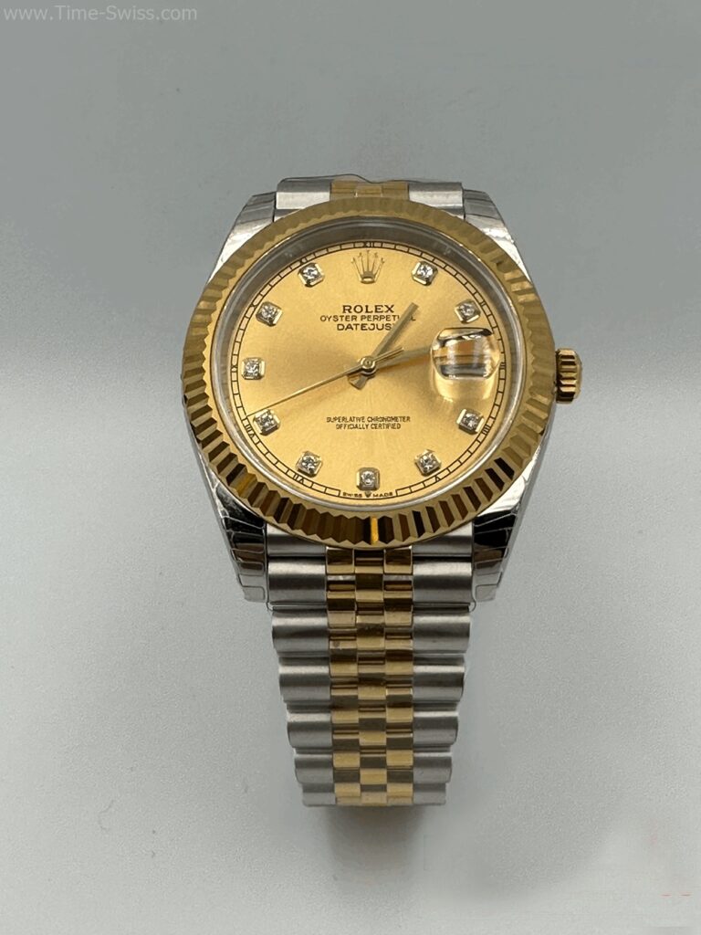 Rolex Datejust 2K Gold Dial Jubilee 41mm Swiss หน้าทองเพชร สายจูบีลี5ข้อ 01