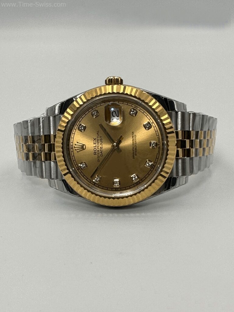 Rolex Datejust 2K Gold Dial Jubilee 41mm Swiss หน้าทองเพชร สายจูบีลี5ข้อ 02