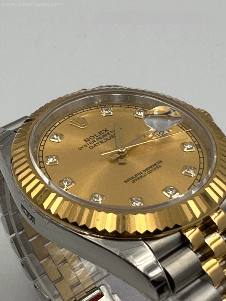 Rolex Datejust 2K Gold Dial Jubilee 41mm Swiss หน้าทองเพชร สายจูบีลี5ข้อ 03