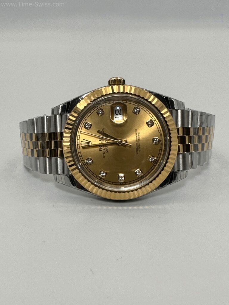 Rolex Datejust 2K Gold Dial Jubilee 41mm Swiss หน้าทองเพชร สายจูบีลี5ข้อ 08