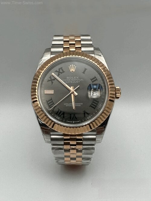 Rolex Datejust M126331 Rose Gold 2K Black Dial Roman Jubilee 41mm EW Swiss