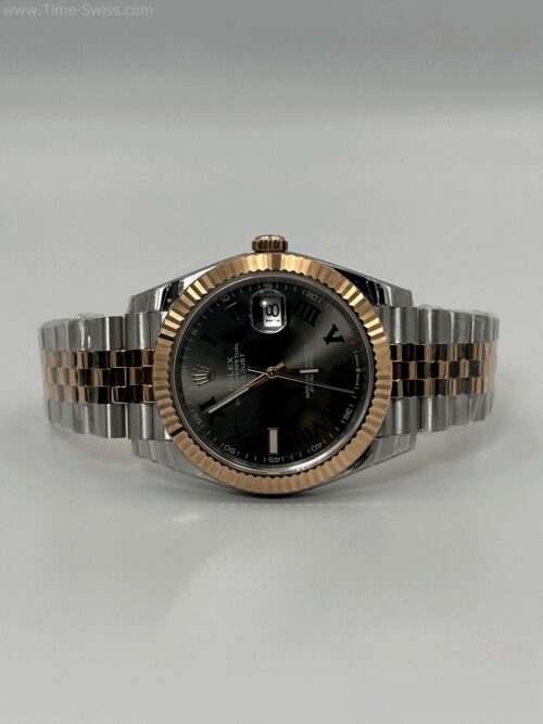 Rolex Datejust M126331 Rose Gold 2K Black Dial Roman Jubilee 41mm EW Swiss