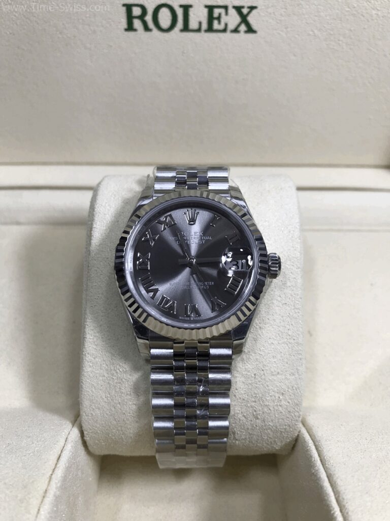 Rolex Datejust Black Dial 31mm Roman Ladies Swiss หน้าดำ สายจูบีลี5ข้อ 01