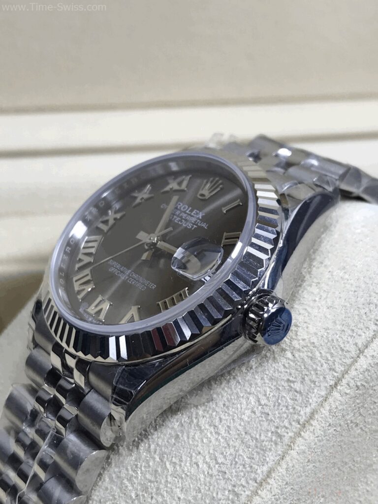 Rolex Datejust Black Dial 31mm Roman Ladies Swiss หน้าดำ สายจูบีลี5ข้อ 02