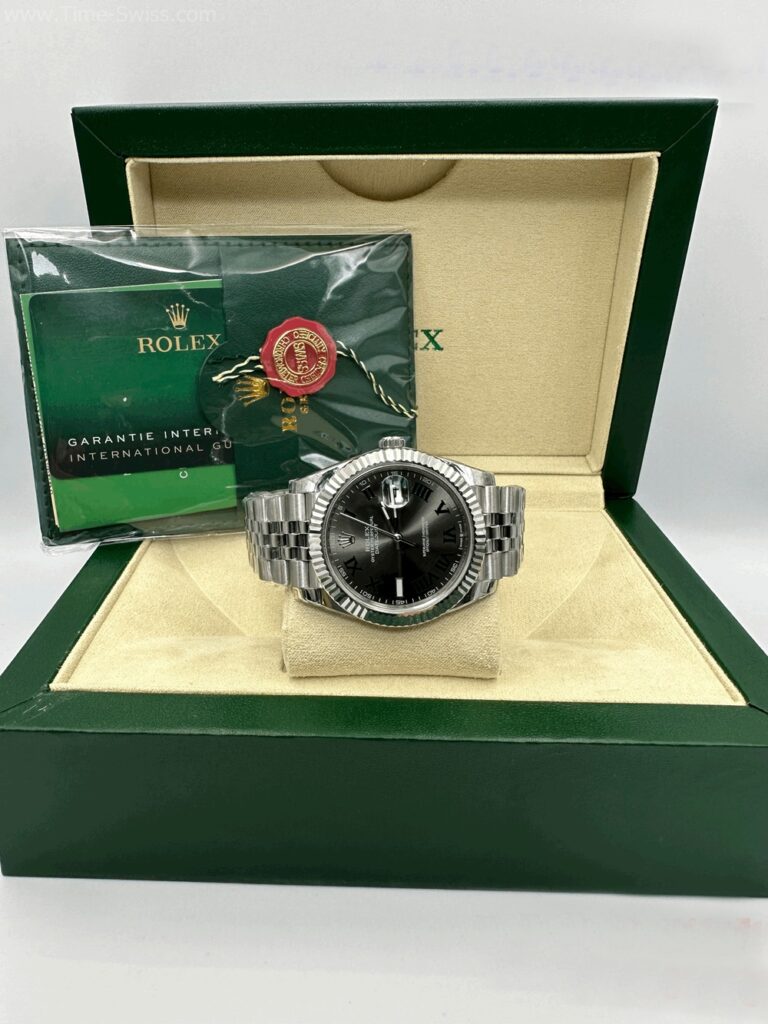 Rolex Datejust Black Dial Roman Jubilee 41mm Swiss หน้าดำ โรมัน สายจูบีลี5ข้อ 07