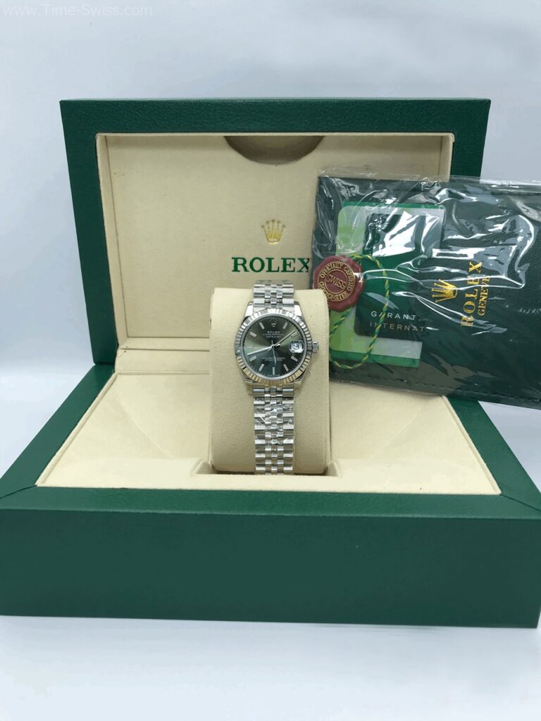 Rolex Datejust Mint Green Dial 31mm Ladies Swiss หน้าเขียว สายจูบีลี5ข้อ 07