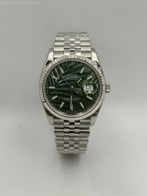 Rolex Datejust Green Olive Dial Jubilee 36mm EW Swiss