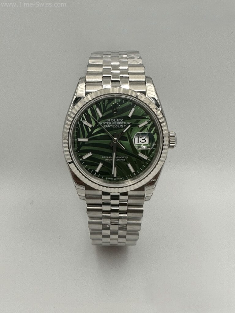 Rolex Datejust Green Olive Dial Jubilee 36mm Swiss หน้าเขียวขีด ใบไม้ สายจูบีลี5ข้อ 01