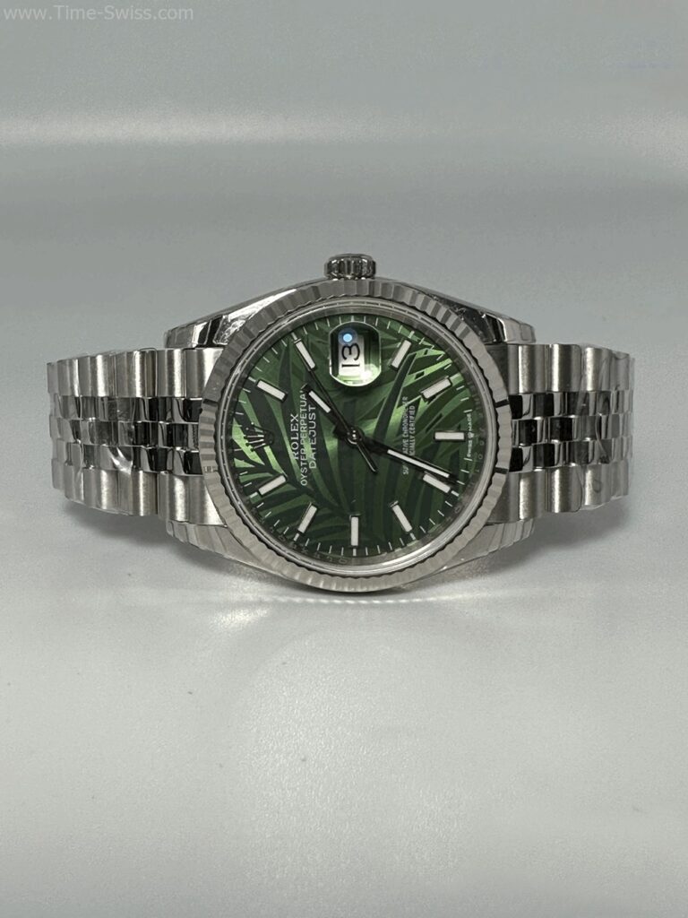 Rolex Datejust Green Olive Dial Jubilee 36mm Swiss หน้าเขียวขีด ใบไม้ สายจูบีลี5ข้อ 02