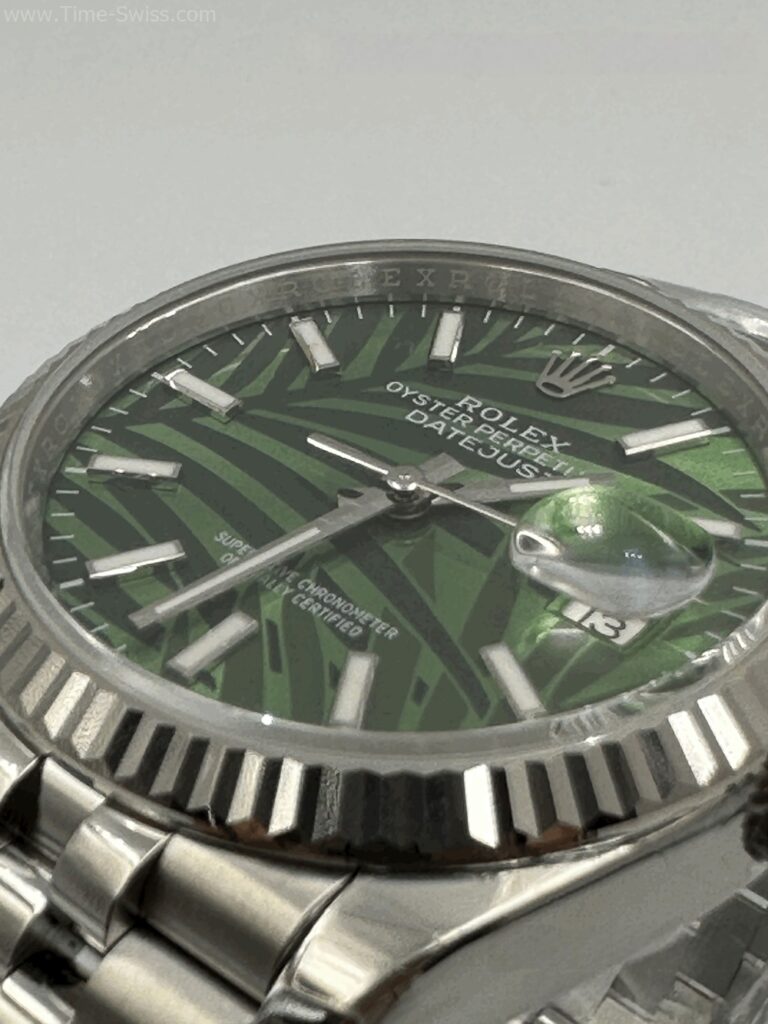 Rolex Datejust Green Olive Dial Jubilee 36mm Swiss หน้าเขียวขีด ใบไม้ สายจูบีลี5ข้อ 03