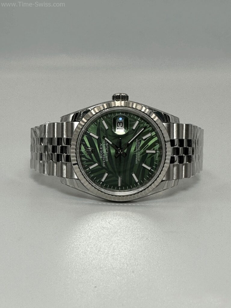 Rolex Datejust Green Olive Dial Jubilee 36mm Swiss หน้าเขียวขีด ใบไม้ สายจูบีลี5ข้อ 07