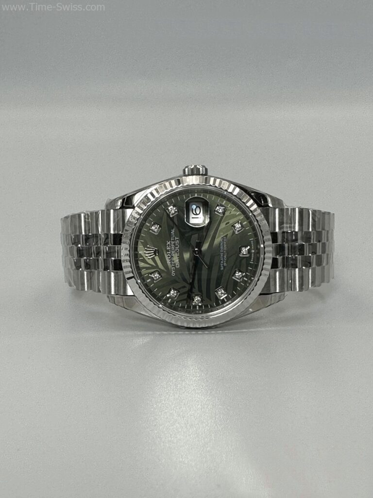 Rolex Datejust Green Olive Dial Jubilee 41mm Swiss หน้าเขียวเพชร ใบไม้ สายจูบีลี5ข้อ 02