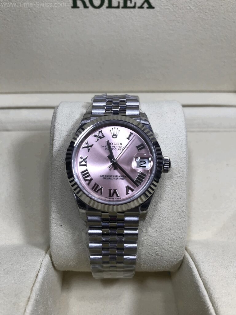 Rolex Datejust Pink Dial 31mm Roman Ladies Swiss หน้าชมพู สายจูบีลี5ข้อ 01